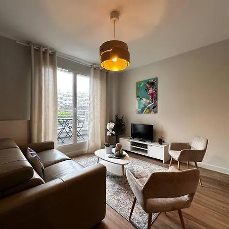 T2 Balcon 3 Mn A Pied Metro8 Et T3 * Paris